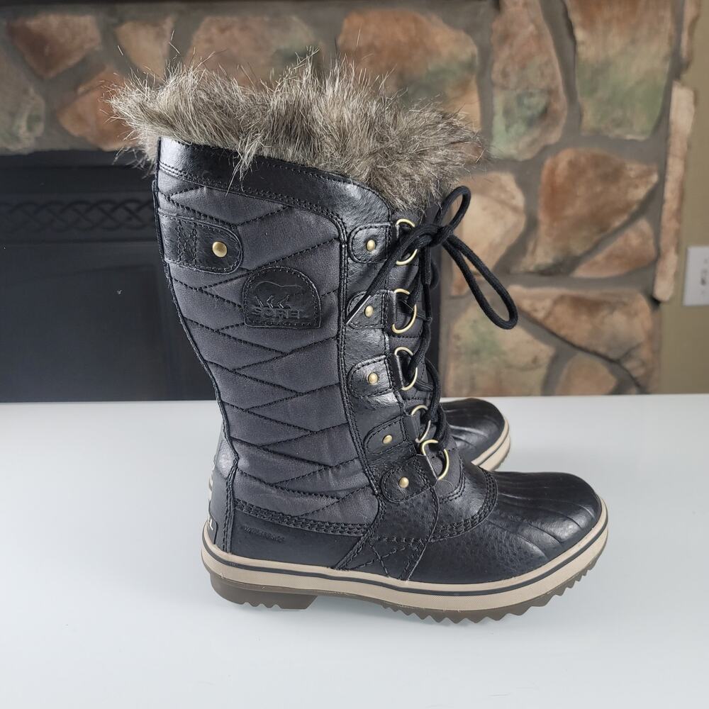 Sorel Joan Of Arctic Waterproof Winter Boots in Black, sz 5.5